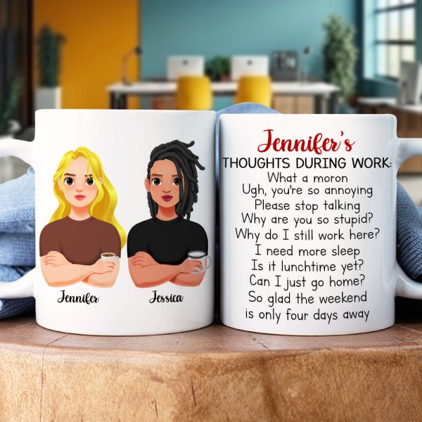 Personalized Gifts For Coworkers Funny Coffee White Mug 03KAQN301124PA