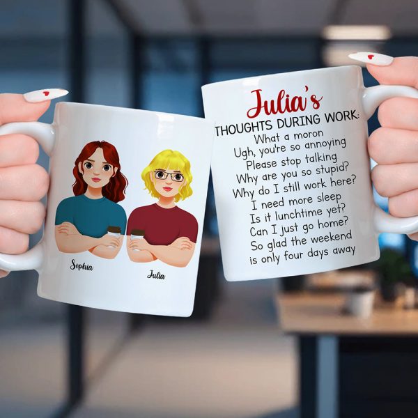 Personalized Gifts For Coworkers Funny Coffee White Mug 03KAQN301124PA
