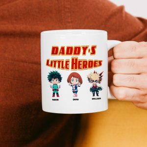 Personalized Gifts For Dad Coffee Mug Daddy's Little Hero 03KAMH200124