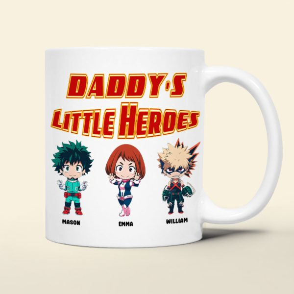 Personalized Gifts For Dad Coffee Mug Daddy's Little Hero 03KAMH200124