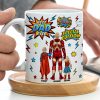 Personalized Gifts For Dad Coffee Mug Father's Day Super Dad And Kids 052ACQN200325PA