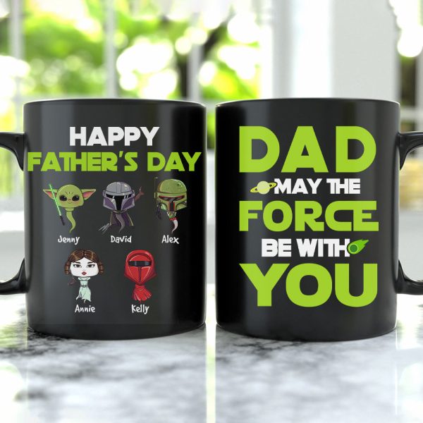 Personalized Gifts For Dad Coffee Mug May The Force Be With You 05HUHN220124HA