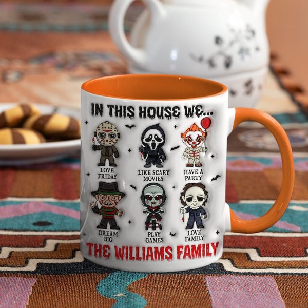 Personalized Gifts For Family Accent Mug, Horror Movie Character 03acqn030824