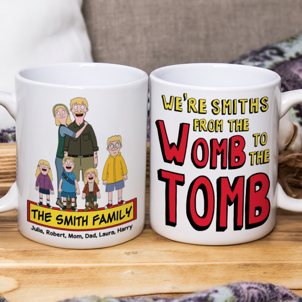 Personalized Gifts For Family Coffee Mug Cartoon Family 02ACPU020225HG