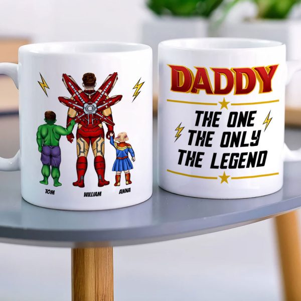 Personalized Gifts For Father Coffee Mug Daddy, The One, The Only, The Legend 06OHTI140324PA