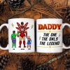 Personalized Gifts For Father Coffee Mug Daddy, The One, The Only, The Legend 06OHTI140324PA