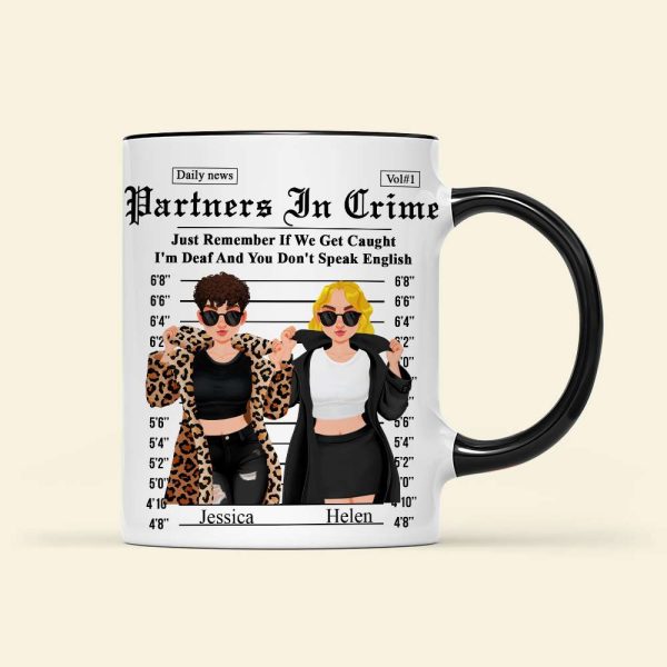 Personalized Gifts For Friends Accent Mug Partner Crime 01XQLU171224PA