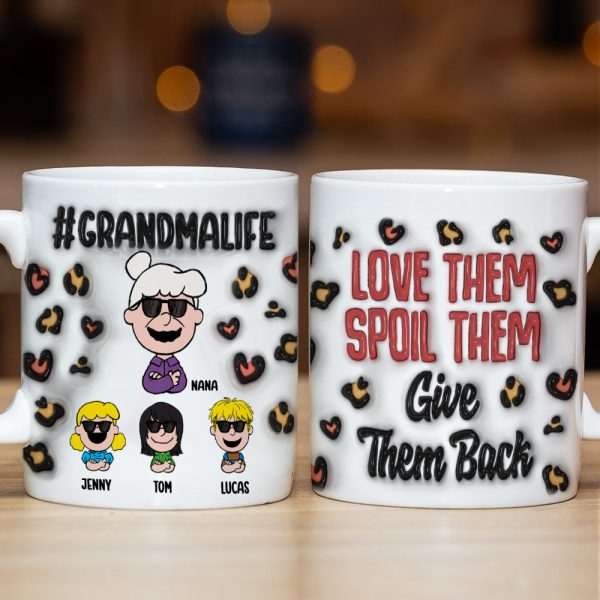 Personalized Gifts For Grandma Coffee Mug 03katn170225hh Grandma Life: Love Them Spoil Them