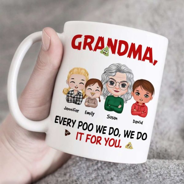 Personalized Gifts For Grandma Coffee Mug Every Poo We Do