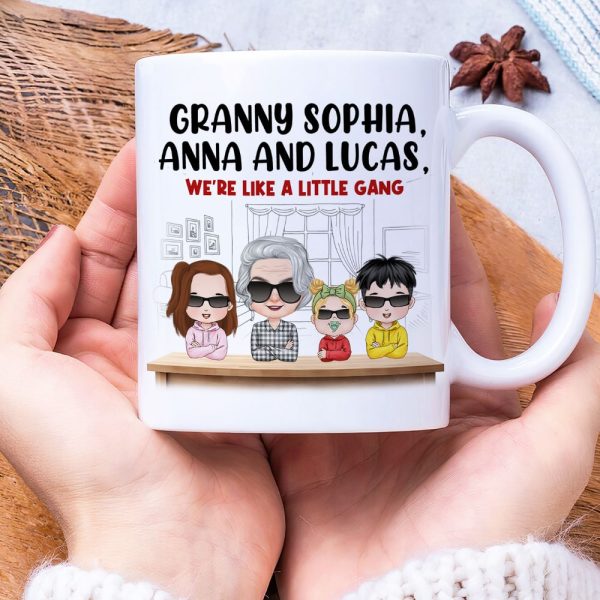 Personalized Gifts For Grandma Coffee Mug We're Like A Little Gang