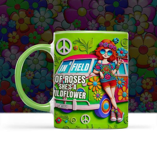Personalized Gifts For Her Accent Mug, Hippie Style 02TGLU161224