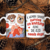 Personalized Gifts For Knitting Dog Lady Coffee Mug, Cute Inflated Effect 02qhpu060924