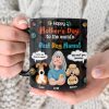 Personalized Gifts For Mom Black Coffee Mug - Dog Mom & Her Furry Babies 03KALU060225PA