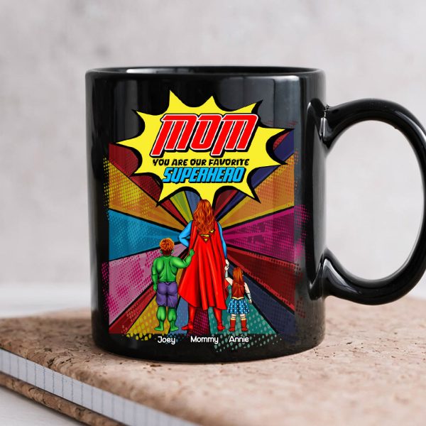 Personalized Gifts For Mom Black Coffee Mug You Are My Favorite Mom 01OHLU260225PA