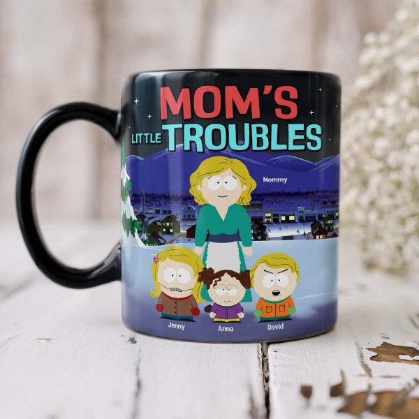 Personalized Gifts For Mom Coffee Mug 01tgtn030425hg Mom's Little Troubles
