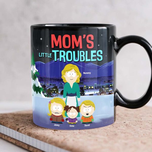 Personalized Gifts For Mom Coffee Mug 01tgtn030425hg Mom's Little Troubles