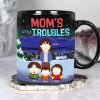 Personalized Gifts For Mom Coffee Mug 01tgtn030425hg Mom's Little Troubles