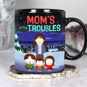 Personalized Gifts For Mom Coffee Mug 01tgtn030425hg Mom's Little Troubles