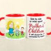 Personalized Gifts For Mom Coffee Mug 02xqtn210125hh Side By Side Or Mile Apart Mom & Children Will Always Be Connected By Heart