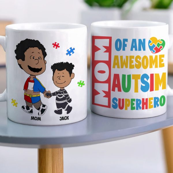 Personalized Gifts For Mom Coffee Mug 041totn200225pa Mom Of An Awesome Autism Superhero