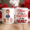 Personalized Gifts For Mom Coffee Mug 04toqn050325hg The Heartbeat Of The Family