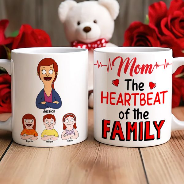 Personalized Gifts For Mom Coffee Mug 04toqn050325hg The Heartbeat Of The Family