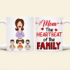 Personalized Gifts For Mom Coffee Mug 04toqn050325hg The Heartbeat Of The Family