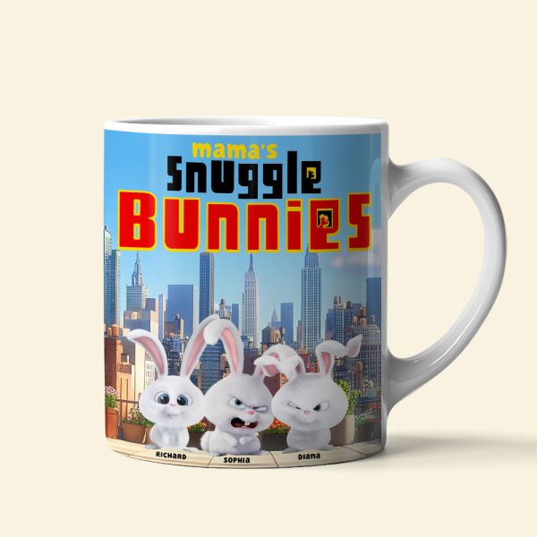 Personalized Gifts For Mom Coffee Mug 05tgqn190225 Mom's Snuggle Bunny, Easter Gifts