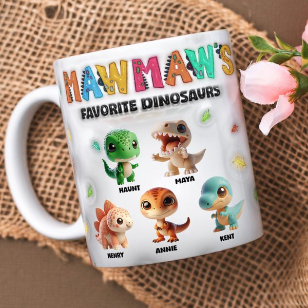 Personalized Gifts For Mom Coffee Mug Adorable Dinosaurs 02KALU060225