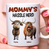 Personalized Gifts For Mom Coffee Mug, Funny Highland Cow Hassle Herd 01qhpu180125