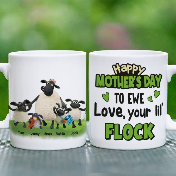 Personalized Gifts For Mom Coffee Mug Happy Mother's Day To Ewe Love, Your Lil' Flock 05qhtn150324