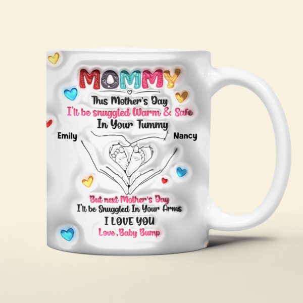 Personalized Gifts For Mom Coffee Mug Love Baby Bump