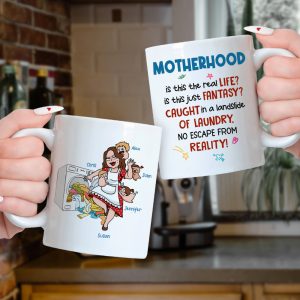 Personalized Gifts For Mom Coffee Mug Motherhood Real Life 04kahn120324hh