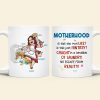 Personalized Gifts For Mom Coffee Mug Motherhood Real Life 04kahn120324hh
