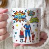 Personalized Gifts For Mom Coffee Mug Super Mom And Kids Mother's Day