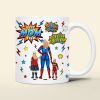 Personalized Gifts For Mom Coffee Mug Super Mom And Kids Mother's Day