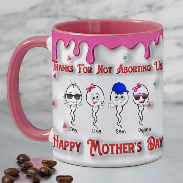 Personalized Gifts For Mom Coffee Mug Thanks For Not Aborting Us 01OHMH050324