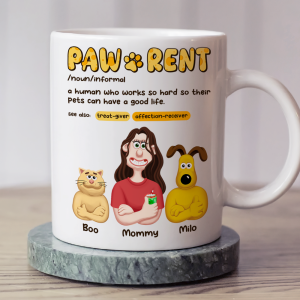 Personalized Gifts For Pet Lovers Coffee Mug Pawrent 07topu070325pa