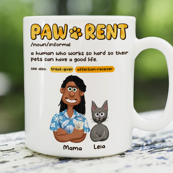 Personalized Gifts For Pet Lovers Coffee Mug Pawrent 07topu070325pa