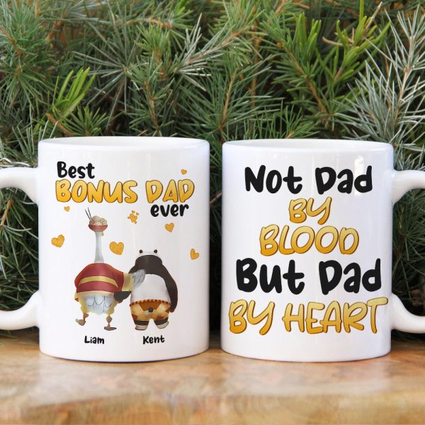 Personalized Gifts For Step Dad Coffee Mug Not Dad By Blood But Dad By Heart 01QHPU230124 Father's Day Gifts