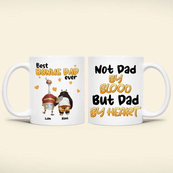 Personalized Gifts For Step Dad Coffee Mug Not Dad By Blood But Dad By Heart 01QHPU230124 Father's Day Gifts
