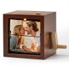 Personalized Hand Crank Photo Flip Box with Light