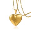 Personalized Heart Locket Necklace with Custom Photo and Name