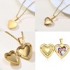 Personalized Heart Locket Necklace with Custom Photo and Name