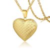 Personalized Heart Locket Necklace with Custom Photo and Name