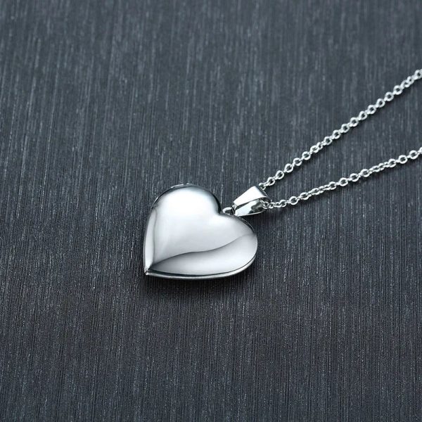 Personalized Heart Locket Necklace with Custom Photo and Name