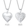 Personalized Heart Locket Necklace with Custom Photo and Name