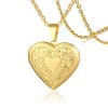 Personalized Heart Locket Necklace with Custom Photo and Name