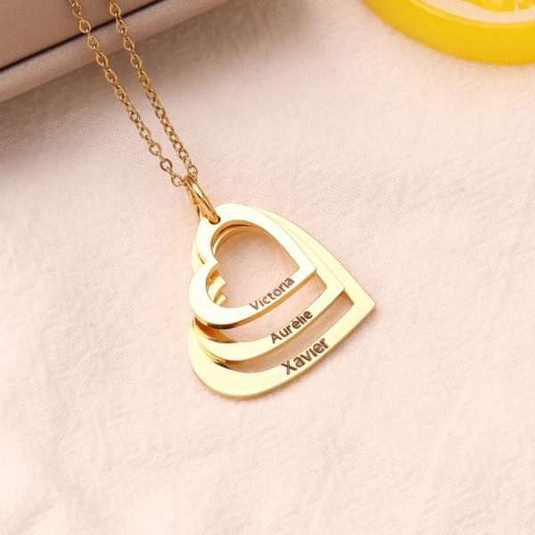 Personalized Heart Name Necklace in Stainless Steel