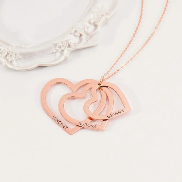 Personalized Heart Name Necklace in Stainless Steel